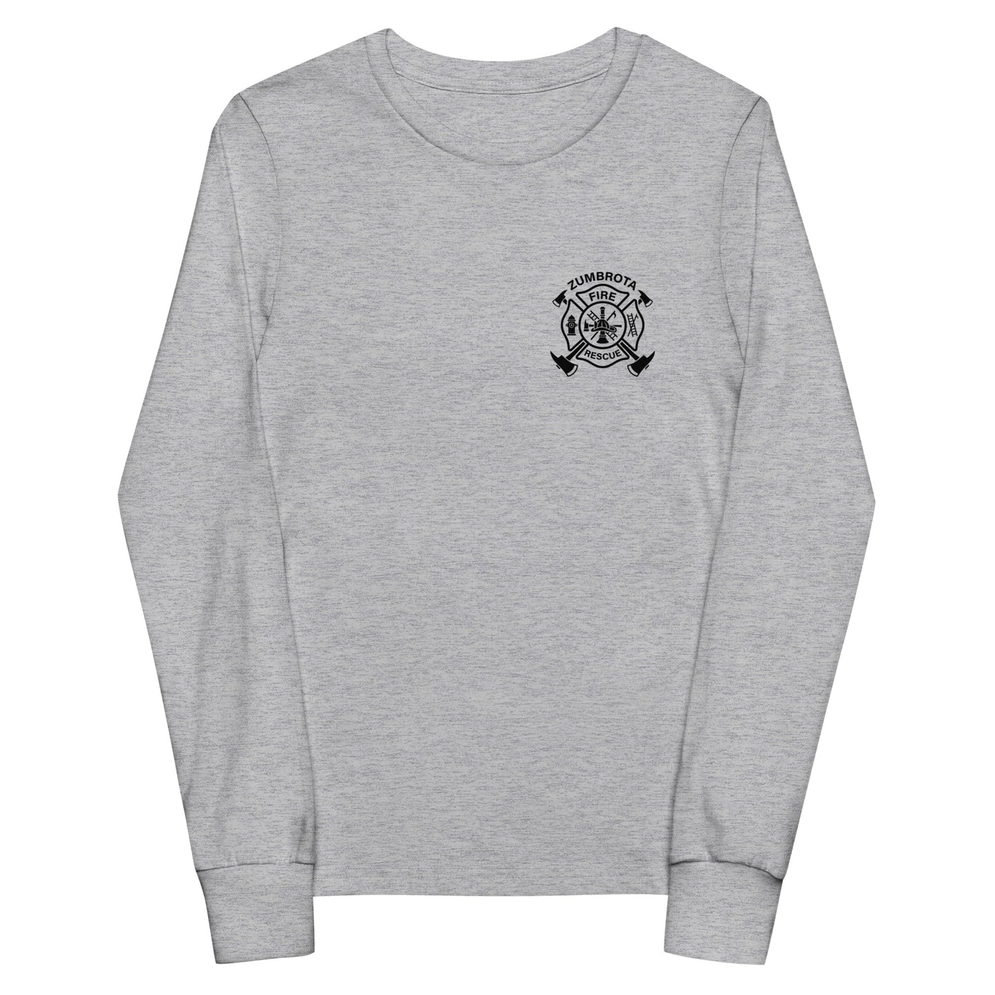 Performance | Youth Long Sleeve T-Shirt | Zumbrota Fire Department | Badge Logo