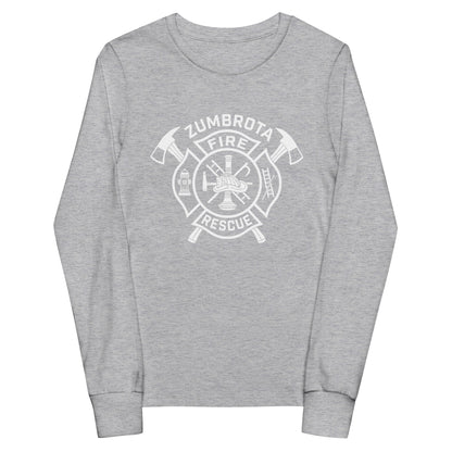 Performance | Youth Long Sleeve T-Shirt | Zumbrota Fire Department | Crest Logo