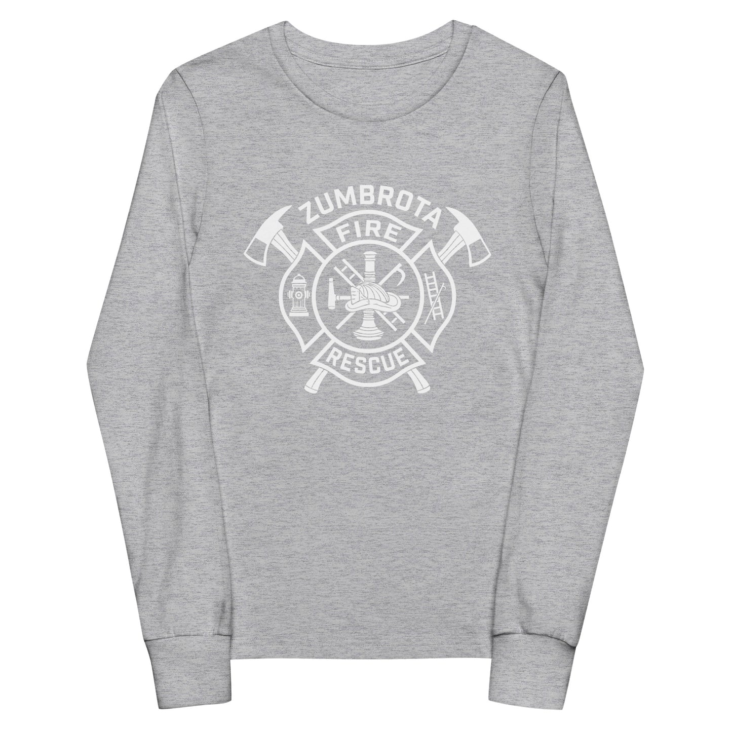 Performance | Youth Long Sleeve T-Shirt | Zumbrota Fire Department | Crest Logo
