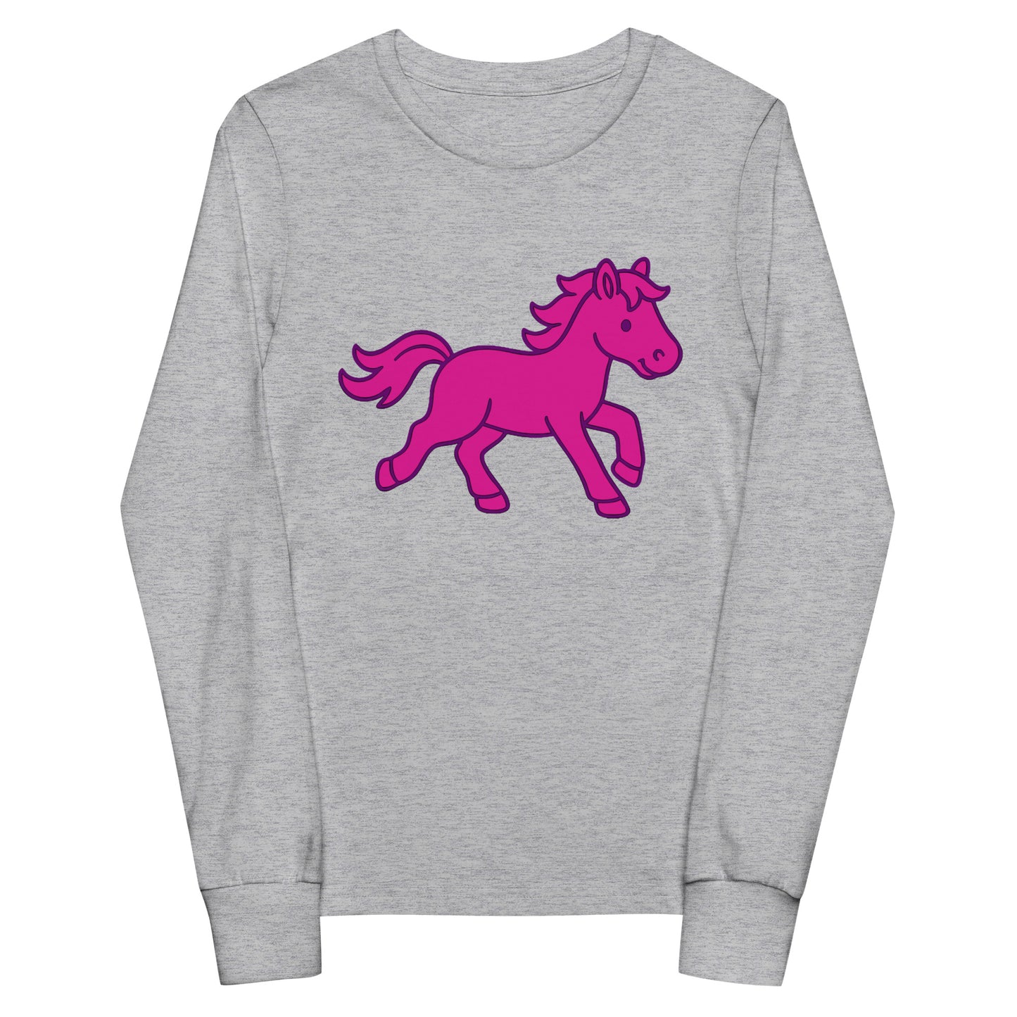 Performance | Youth Long Sleeve T-Shirt | Pink Pony Athletic Club | Mascot Logo