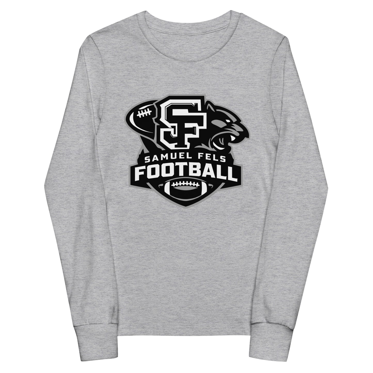 Performance | Youth Long Sleeve T-Shirt | Samuel Fels Football | Crest Logo