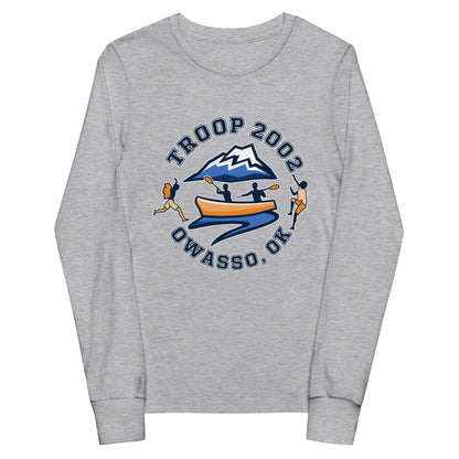 Performance | Youth Long Sleeve T-Shirt | Troop 2002 | Trailblazer Crest Logo