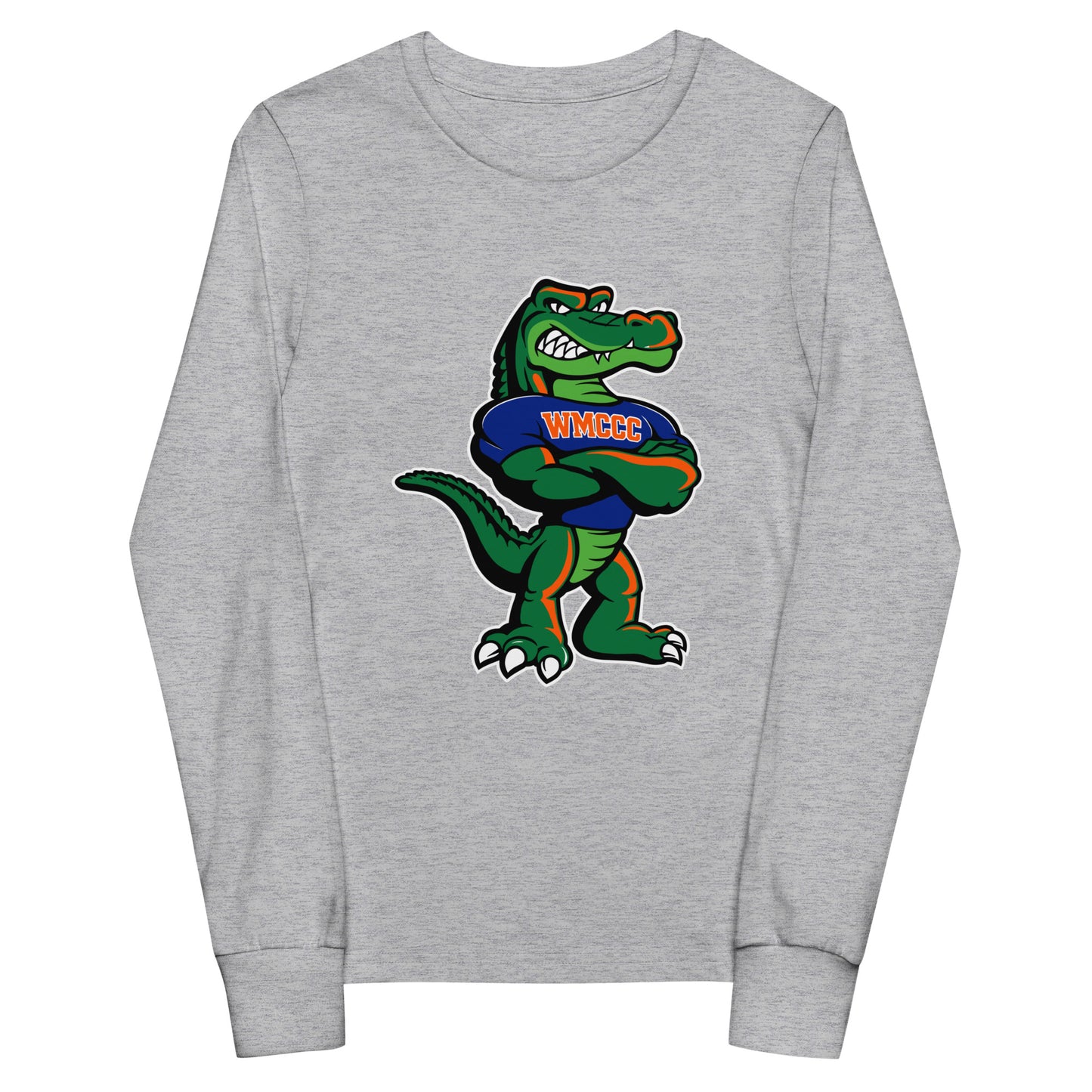Performance | Youth Long Sleeve T-Shirt | West Memphis Community Christian College Gators | Mascot Logo
