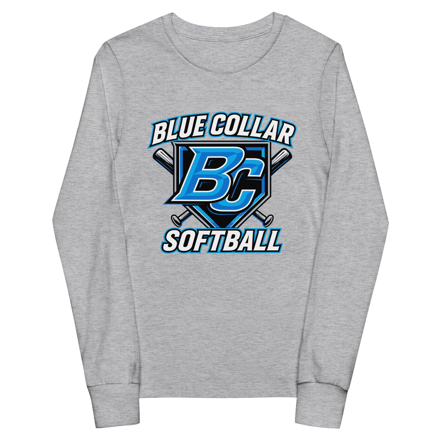 Performance | Youth Long Sleeve T-Shirt | Blue Collar Softball 2034 | Shield Logo