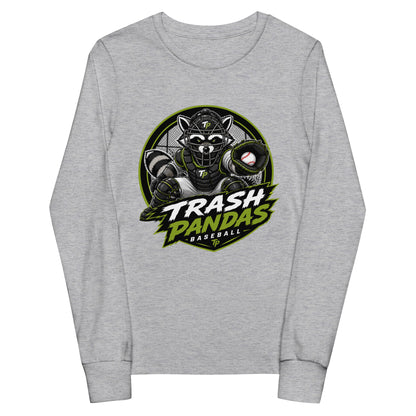 Performance | Youth Long Sleeve T-Shirt | Trash Pandas Baseball Organization | Athletics Logo