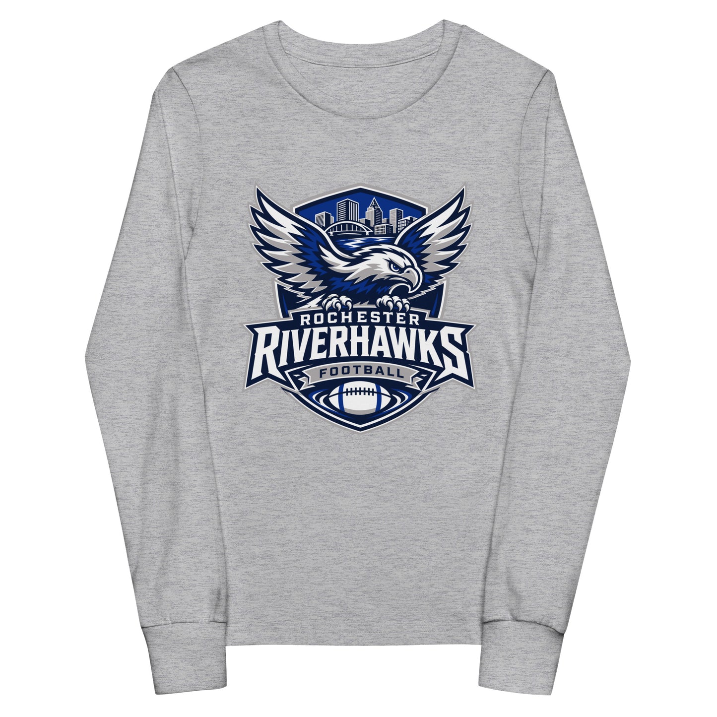 Performance | Youth Long Sleeve T-Shirt | Rochester Riverhawks | Shield Logo