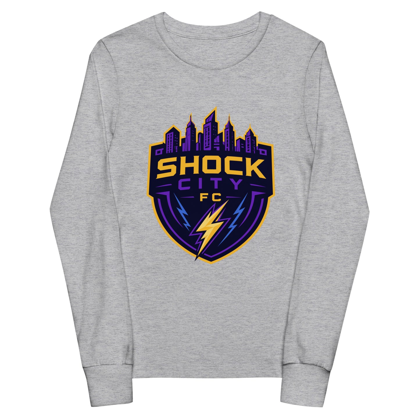 Performance | Youth Long Sleeve T-Shirt | Shock City FC | Crest Logo