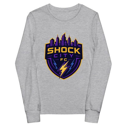 Performance | Youth Long Sleeve T-Shirt | Shock City FC | Crest Logo