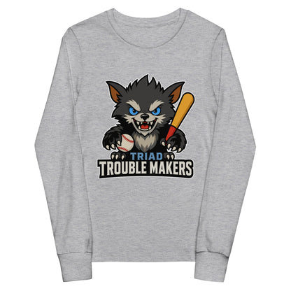 Performance | Youth Long Sleeve T-Shirt | Triad Troublemakers | Mascot Logo