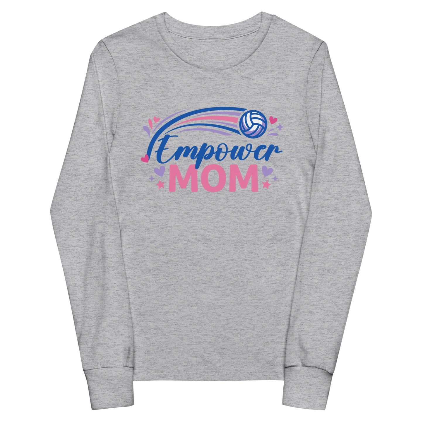 Performance | Youth Long Sleeve T-Shirt | Empower Volleyball Club | Mom Crest Logo