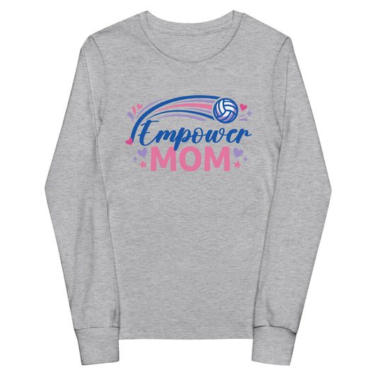 Performance | Youth Long Sleeve T-Shirt | Empower Volleyball Club | Mom Crest Logo