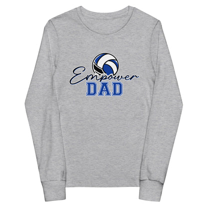 Performance | Youth Long Sleeve T-Shirt | Empower Volleyball Club | Dad Crest Logo