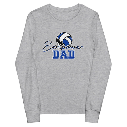 Performance | Youth Long Sleeve T-Shirt | Empower Volleyball Club | Dad Crest Logo