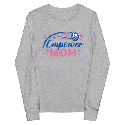 Performance | Youth Long Sleeve T-Shirt | Empower Volleyball Club | Mom Crest Logo