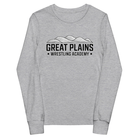 Performance | Youth Long Sleeve T-Shirt | Great Plains Wrestling Academy | Crest Logo