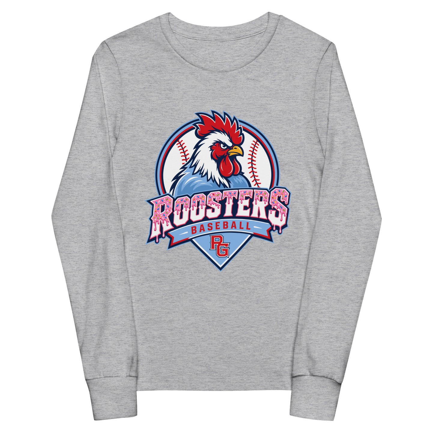 Performance | Youth Long Sleeve T-Shirt | Rooster Nation | Emblem Logo