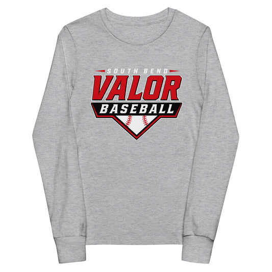 Performance | Youth Long Sleeve T-Shirt | South Bend Valor Baseball | Vanguard Logo