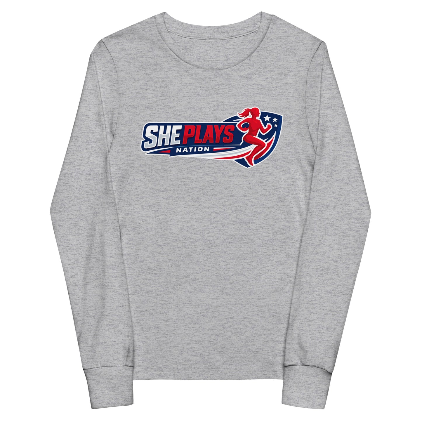 Performance | Youth Long Sleeve T-Shirt | She Plays Nation | Crest Logo