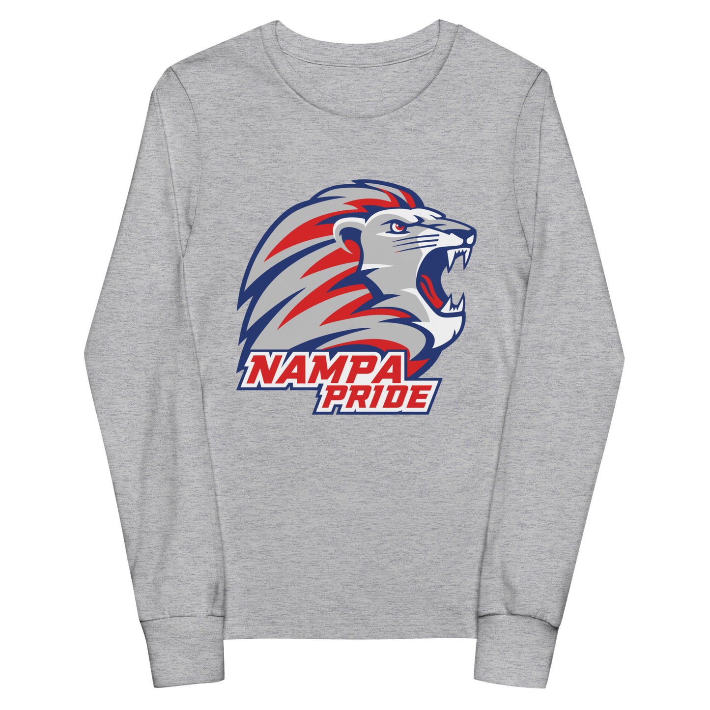 Performance | Youth Long Sleeve T-Shirt | Nampa Pride | Mascot Logo