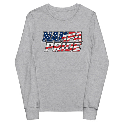 Performance | Youth Long Sleeve T-Shirt | Nampa Pride | Modern Script Logo