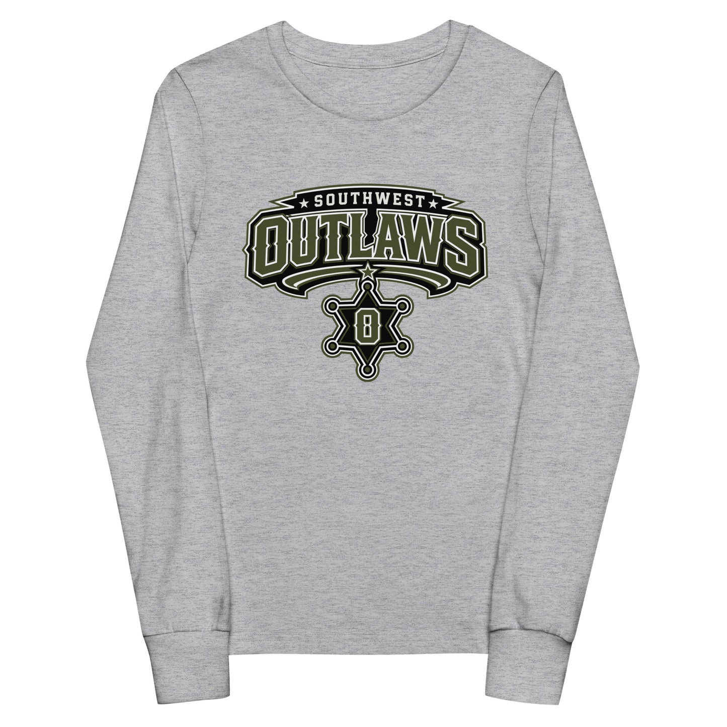 Performance | Youth Long Sleeve T-Shirt | Southwest Outlaws | Frontier Athletics Logo