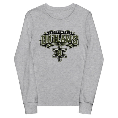 Performance | Youth Long Sleeve T-Shirt | Southwest Outlaws | Frontier Athletics Logo