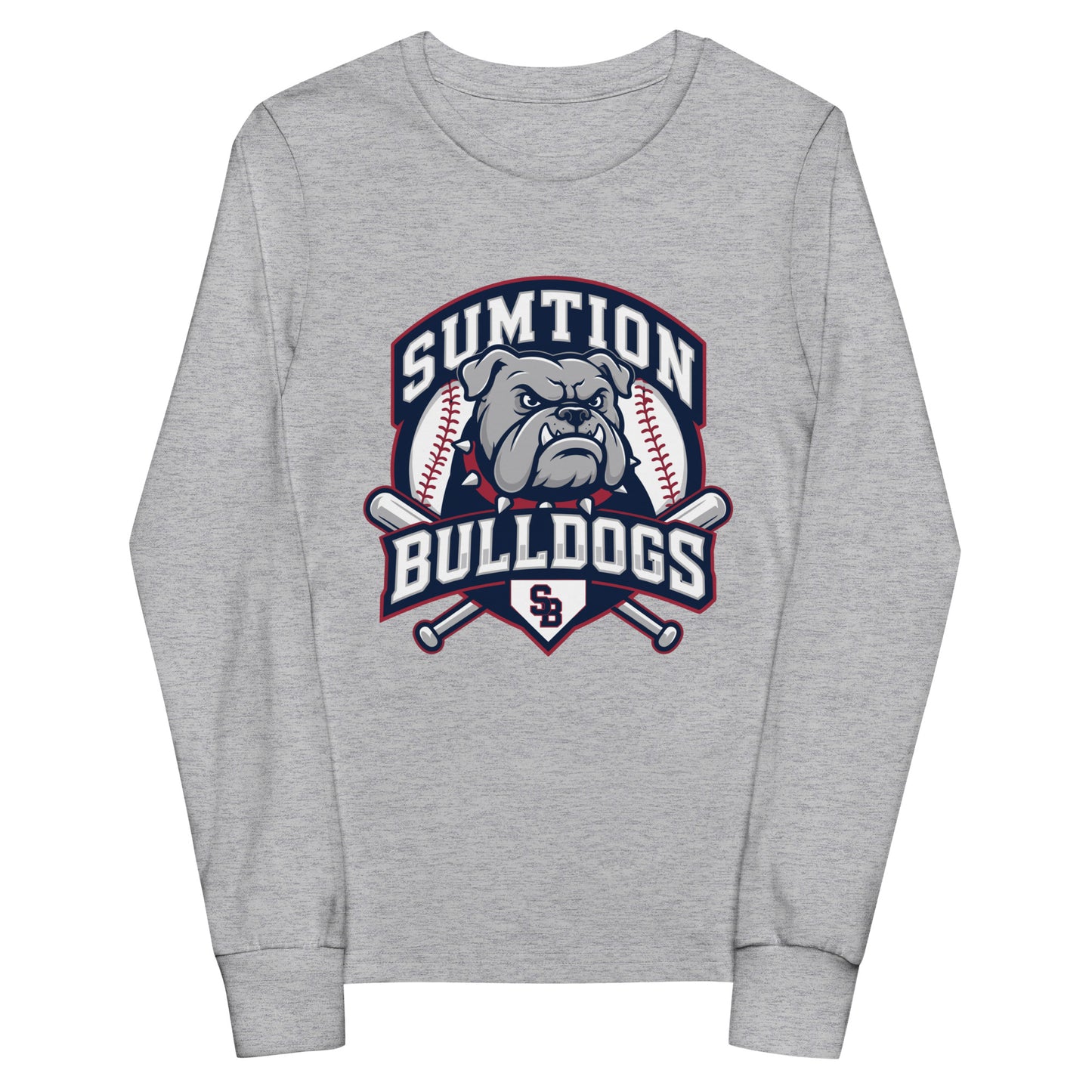 Performance | Youth Long Sleeve T-Shirt | Sumtion bulldogs | Emblem Logo
