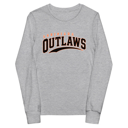 Performance | Youth Long Sleeve T-Shirt | Louisiana Outlaws | Vanguard Logo