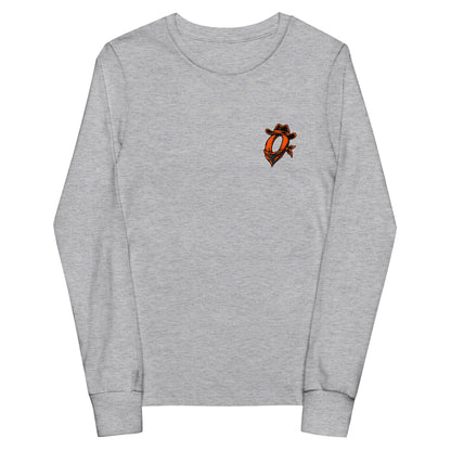 Performance | Youth Long Sleeve T-Shirt | Louisiana Outlaws | Crest Logo