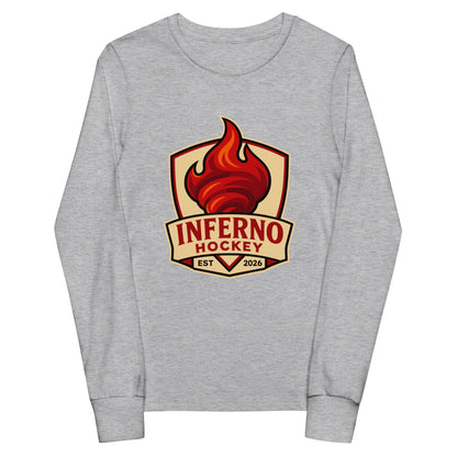 Performance | Youth Long Sleeve T-Shirt | Inferno Hockey | Crest Logo