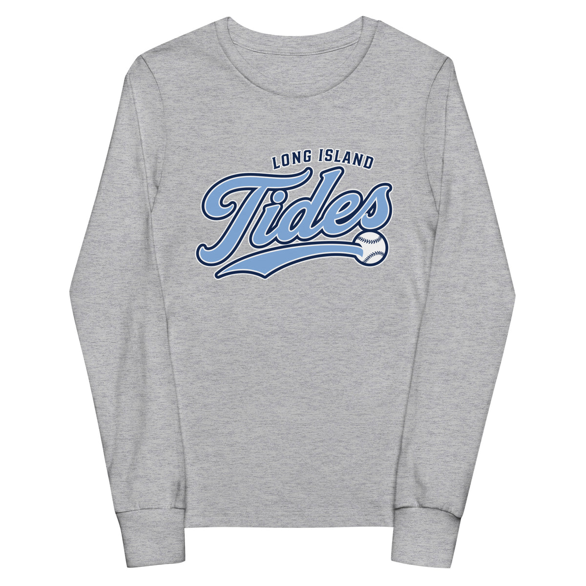 Performance | Youth Long Sleeve T-Shirt | Long Island Tides Baseball | Athletics Logo
