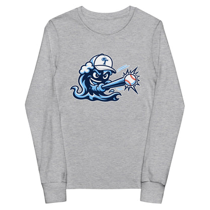 Performance | Youth Long Sleeve T-Shirt | Long Island Tides Baseball | Mascot Logo