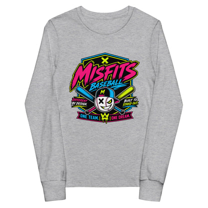 Performance | Youth Long Sleeve T-Shirt | Misfits Baseball | Valor Logo