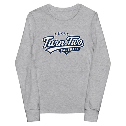 Performance | Youth Long Sleeve T-Shirt | Texas Turn Two Baseball | Athletics Logo