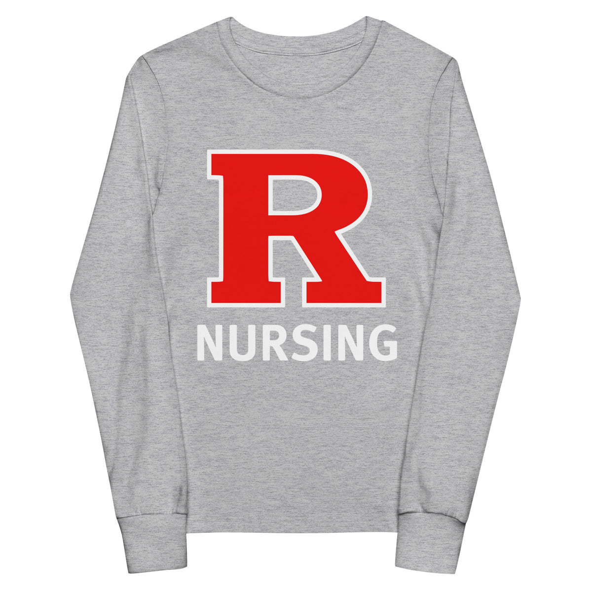 Performance | Youth Long Sleeve T-Shirt | Grand View University Nursing | Lettemark Logo