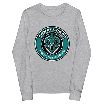 Performance | Youth Long Sleeve T-Shirt | Community Christian College | Badge Logo