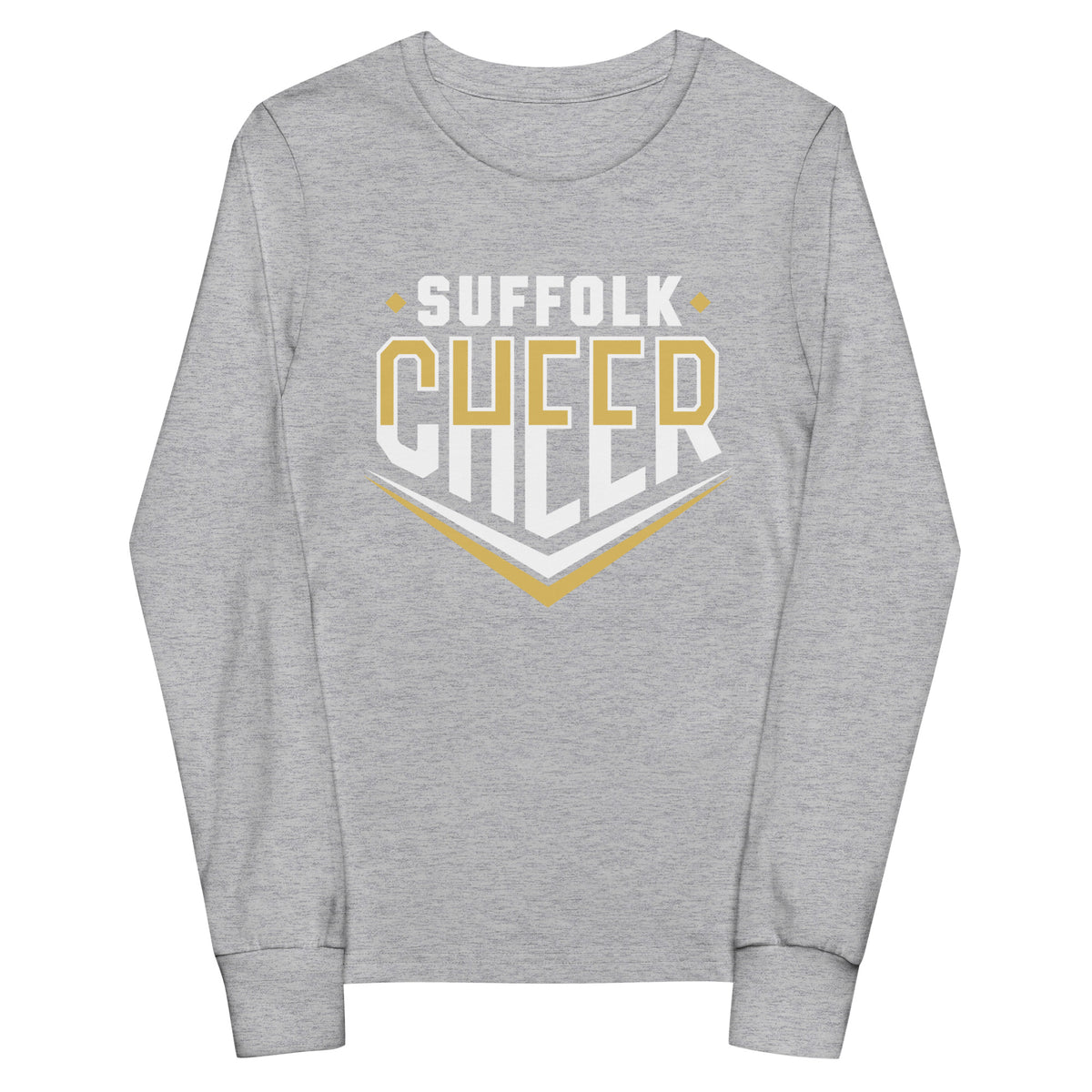 Performance | Youth Long Sleeve T-Shirt | Suffolk University Cheerleading | Emblem Logo