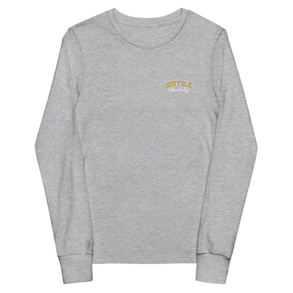 Performance | Youth Long Sleeve T-Shirt | Suffolk University Cheerleading | Valor Logo