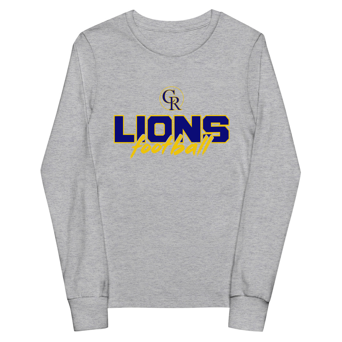 Performance | Youth Long Sleeve T-Shirt | Chestnut Ridge Lions Football | Vanguard Logo