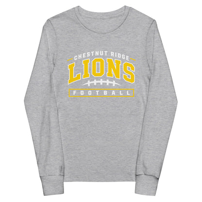 Performance | Youth Long Sleeve T-Shirt | Chestnut Ridge Lions Football | Valor Logo