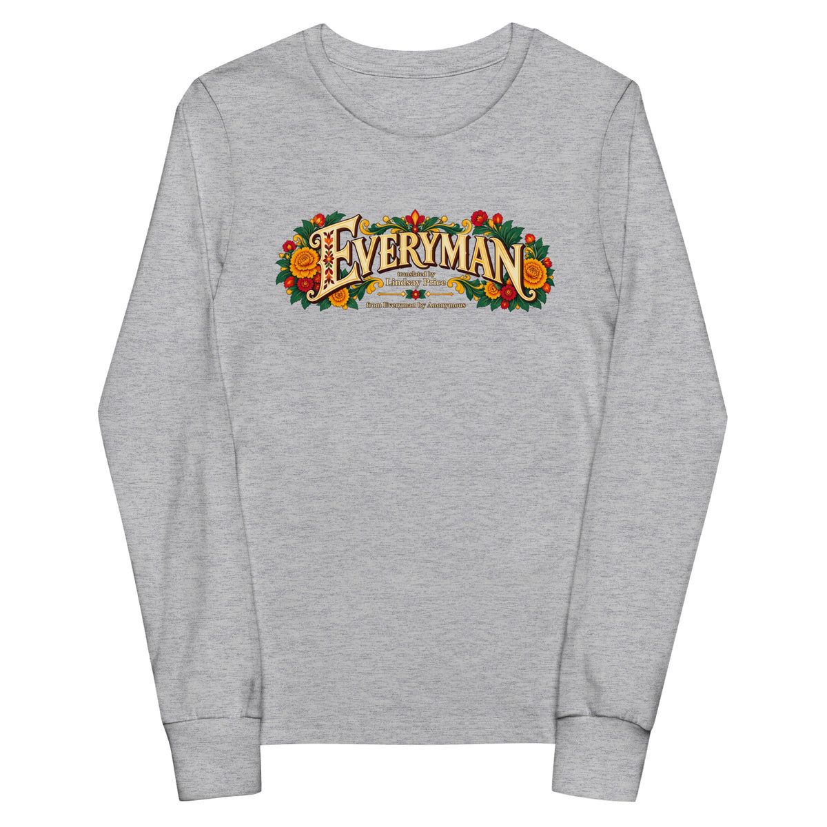 Performance | Youth Long Sleeve T-Shirt | Cavalier Theatre Troupe | Crest Logo