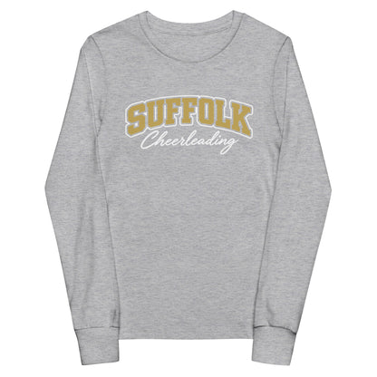 Performance | Youth Long Sleeve T-Shirt | Suffolk University Cheerleading | Valor Logo