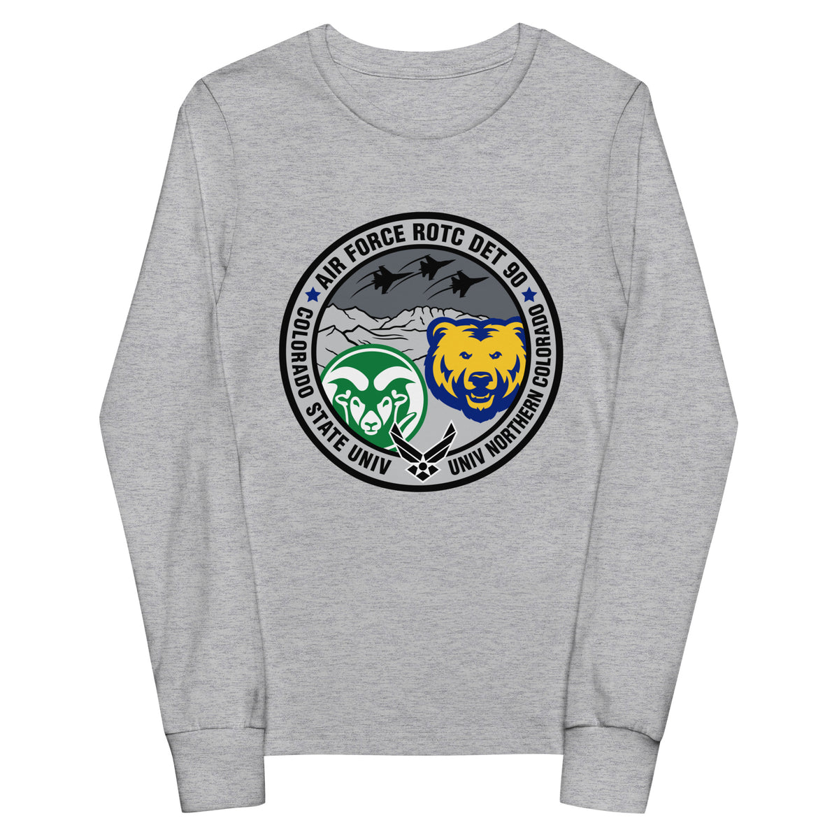 Performance | Youth Long Sleeve T-Shirt | Colorado State Detachment 90 | Badge Logo