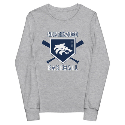 Performance | Youth Long Sleeve T-Shirt | Northwood High School Baseball | Emblem Logo