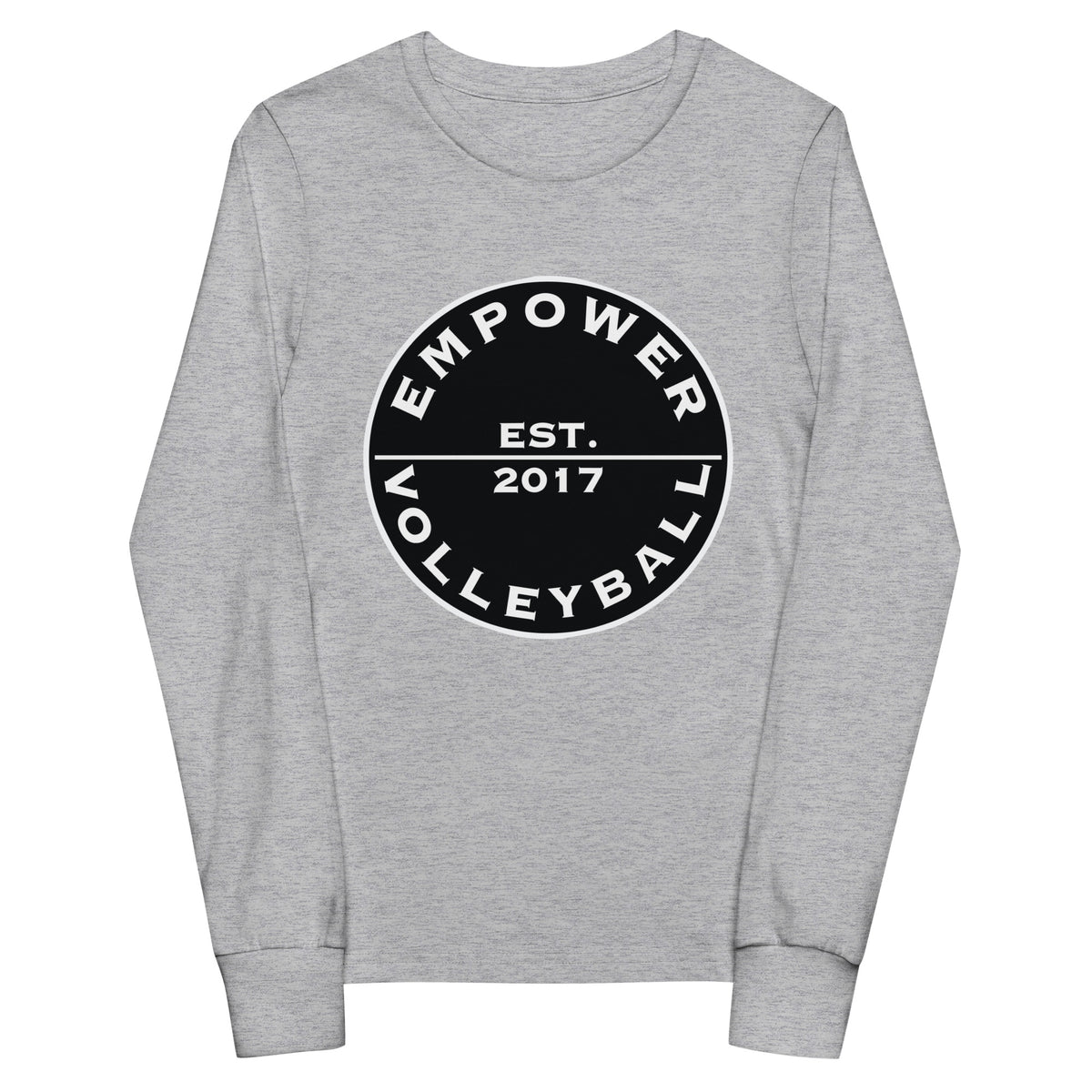 Performance | Youth Long Sleeve T-Shirt | Empower Volleyball Club | Alpha Spike Logo