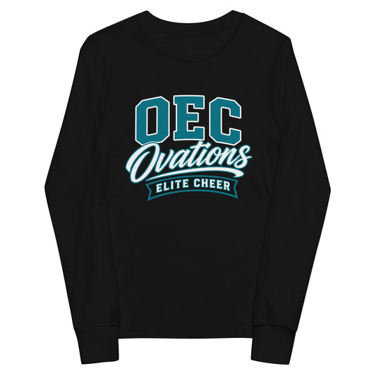 Performance | Youth Long Sleeve T-Shirt | Ovations Elite Cheer | Emblem Logo