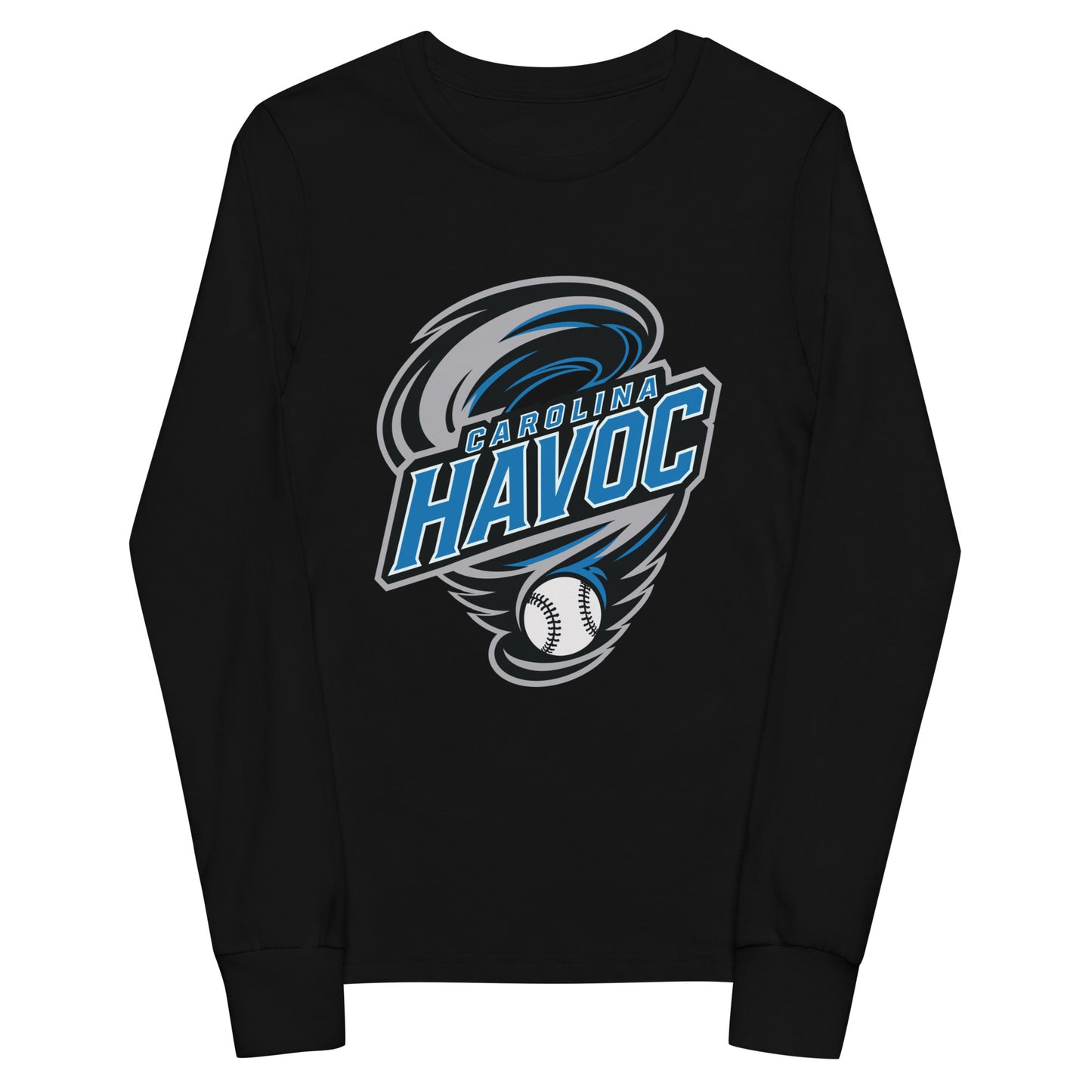 Performance | Youth Long Sleeve T-Shirt | Carolina Havoc | Twister League Crest Logo