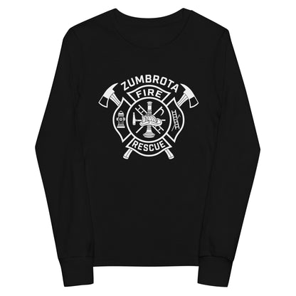 Performance | Youth Long Sleeve T-Shirt | Zumbrota Fire Department | Crest Logo