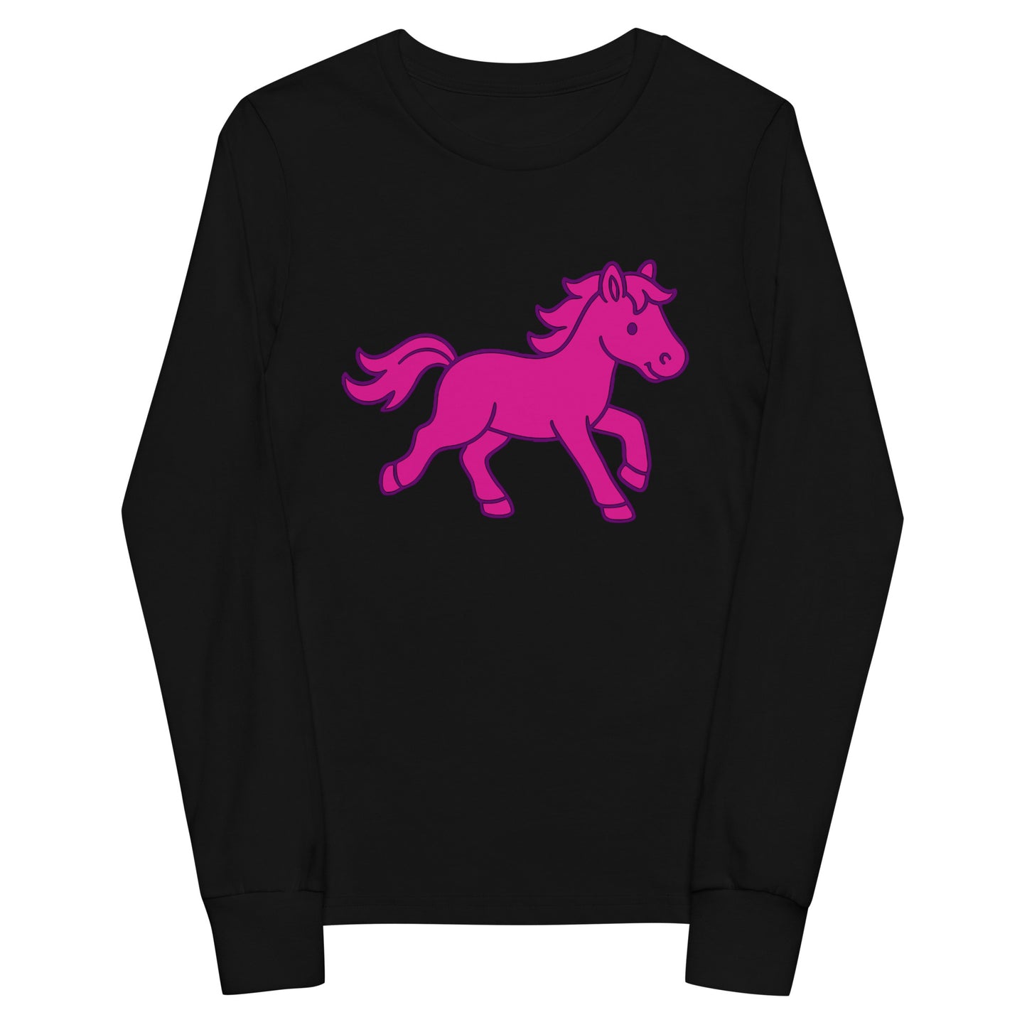 Performance | Youth Long Sleeve T-Shirt | Pink Pony Athletic Club | Mascot Logo