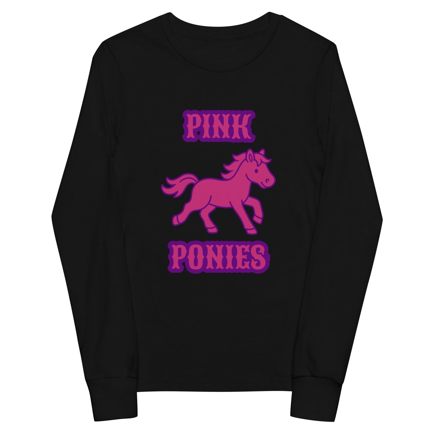 Performance | Youth Long Sleeve T-Shirt | Pink Pony Athletic Club | Emblem Logo